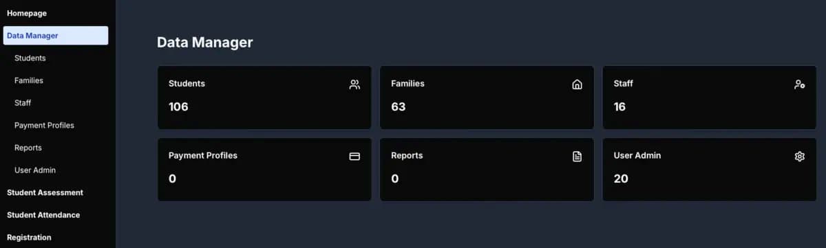 School Management Platform Interface